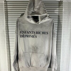 Enfants Riches Deprimes grey logo pullover hoodie